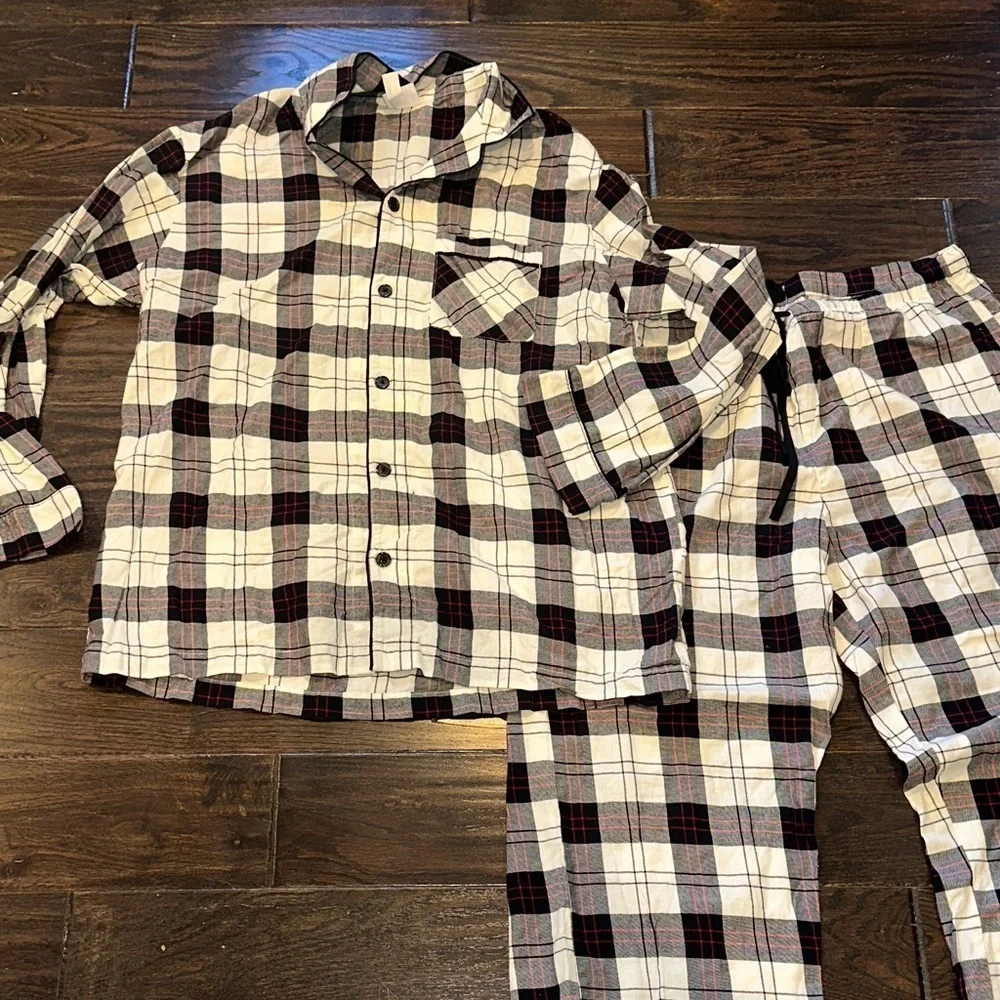 Wondershop mens Plaid Pajama Set size large